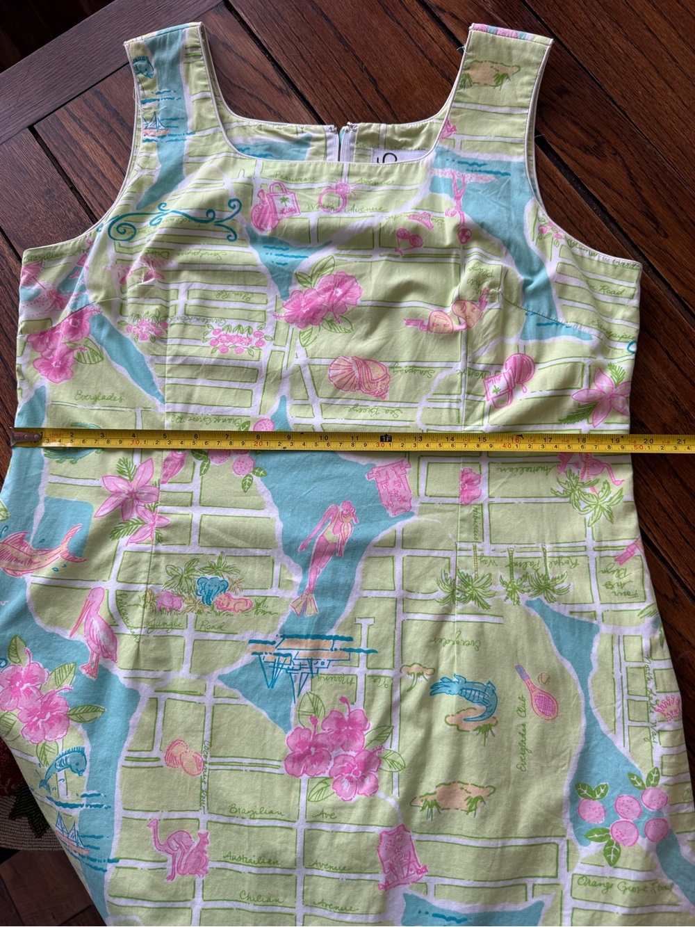 Lilly Pulitzer “ Palm Beach “ Sleeveless Lime Green Shift Dress - Picture 6 of 9
